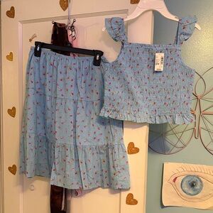 The Children's Place Blue Floral Kids Matching Set